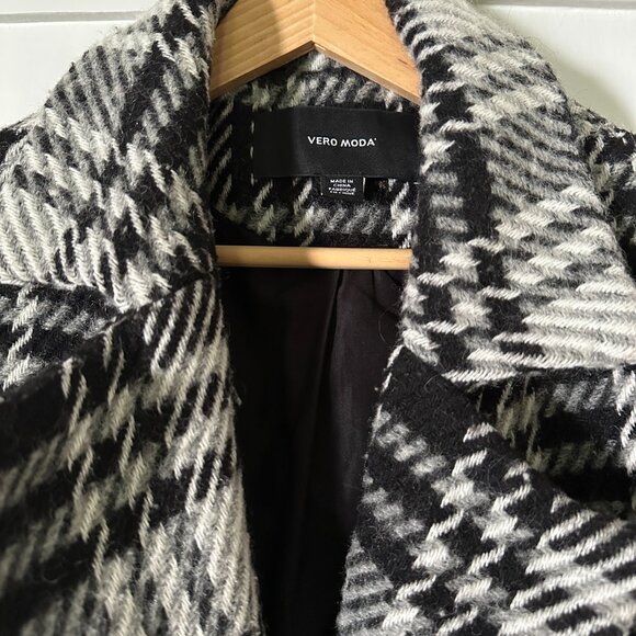 Plaid Pea Coat - Picture 3 of 6